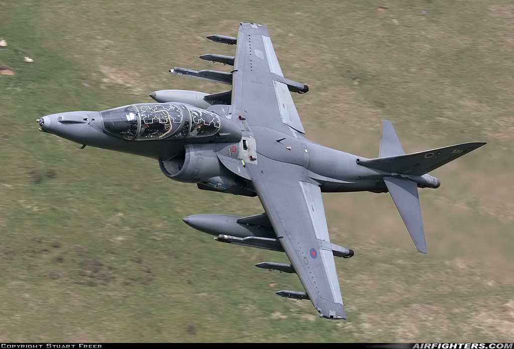 UK - Air Force British Aerospace Harrier T.12 ZH661 at Off-Airport - Machynlleth Loop Area, UK