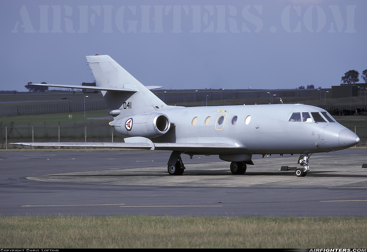 Norway - Air Force Dassault Falcon (Mystere) 20ECM 041 at Waddington (WTN / EGXW), UK