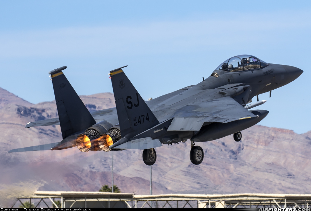 USA - Air Force McDonnell Douglas F-15E Strike Eagle 89-0474 at Las Vegas - Nellis AFB (LSV / KLSV), USA