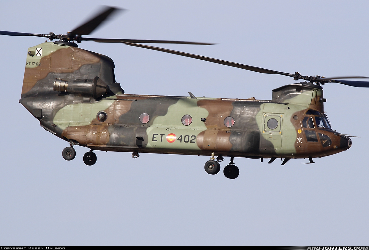 Spain - Army Boeing Vertol CH-47D Chinook HT.17-02 at Madrid - Getafe (LEGT), Spain