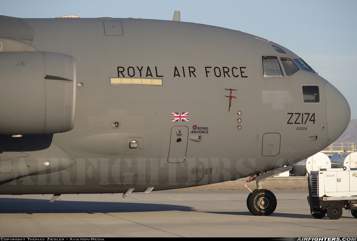 UK - Air Force Boeing C-17A Globemaster III ZZ174 at Yuma - MCAS / Int. (NYL / KNYL), USA