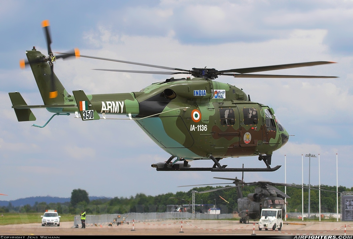 India - Army Hindustan Aeronautics Limited Dhruv IA1136 at Berlin - Schonefeld (SXF / EDDB), Germany