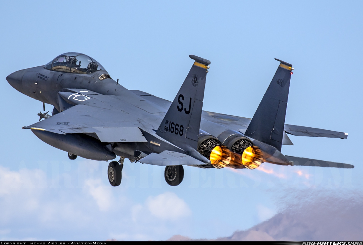 USA - Air Force McDonnell Douglas F-15E Strike Eagle 88-1668 at Las Vegas - Nellis AFB (LSV / KLSV), USA
