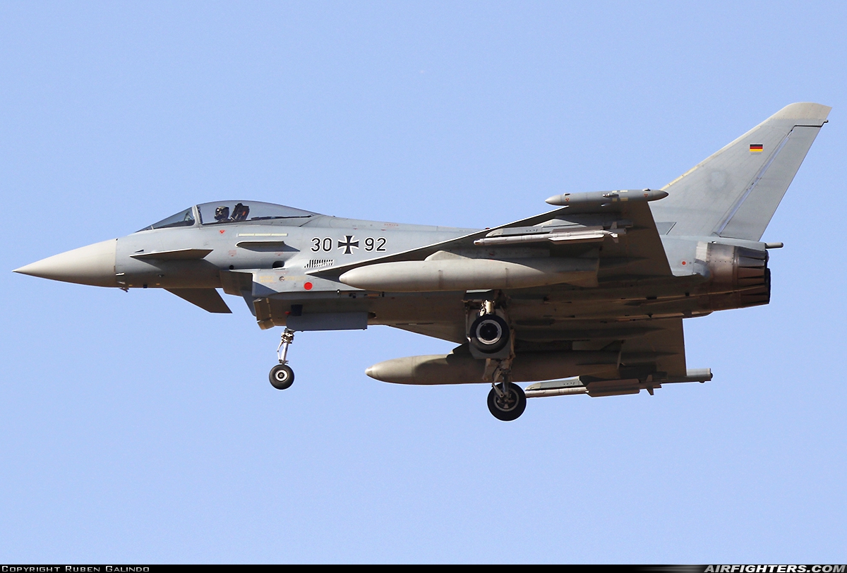Germany - Air Force Eurofighter EF-2000 Typhoon S 30+92 at Albacete (- Los Llanos) (LEAB), Spain