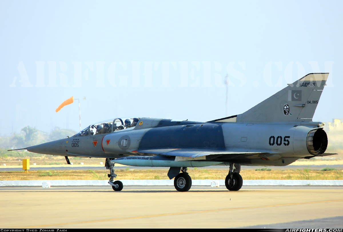 Pakistan - Air Force Dassault Mirage 5DPA2 04-005 at Karachi - Masroor (OPMR), Pakistan
