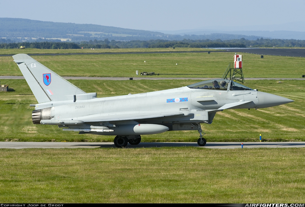UK - Air Force Eurofighter Typhoon FGR4 ZK342 at Lossiemouth (LMO / EGQS), UK