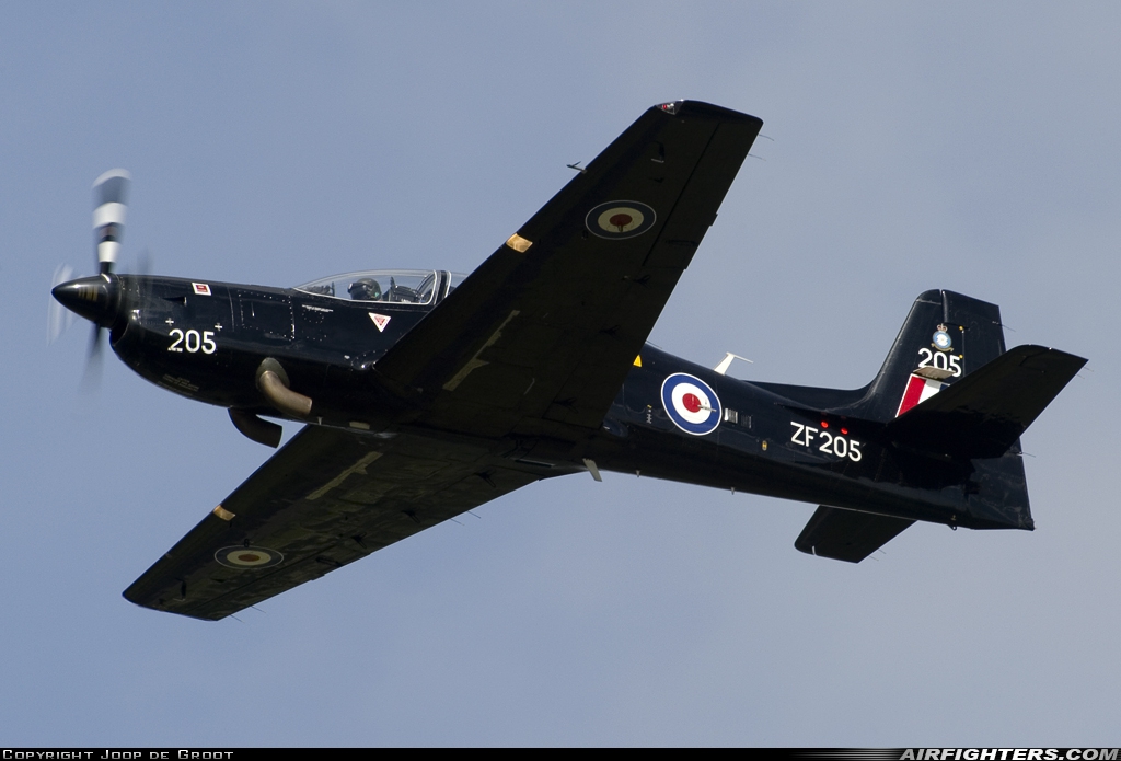 UK - Air Force Short Tucano T1 ZF205 at Linton on Ouse (EGXU), UK