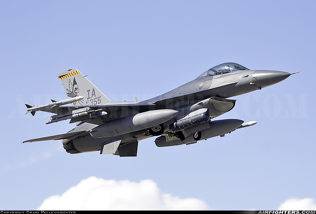 USA - Air Force General Dynamics F-16C Fighting Falcon 86-0355 at Las Vegas - Nellis AFB (LSV / KLSV), USA