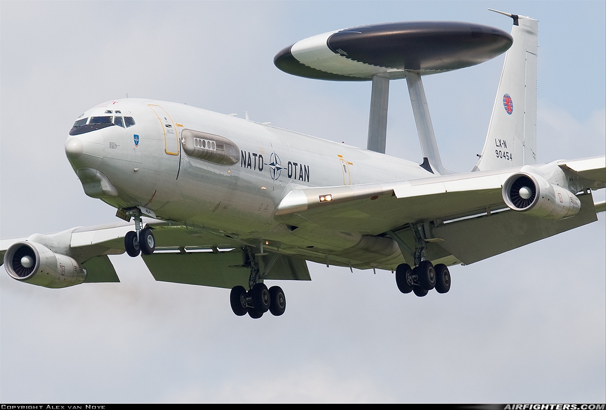 Luxembourg - NATO Boeing E-3A Sentry (707-300) LX-N90454 at Florennes (EBFS), Belgium