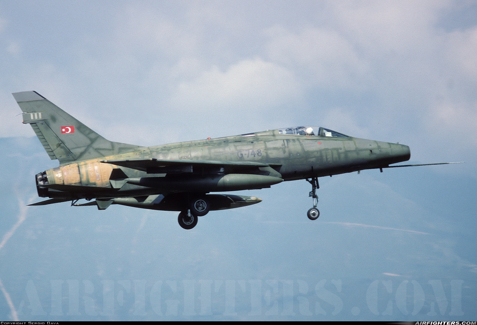 Türkiye - Air Force North American F-100D Super Sabre 55-2748 at Aviano (- Pagliano e Gori) (AVB / LIPA), Italy