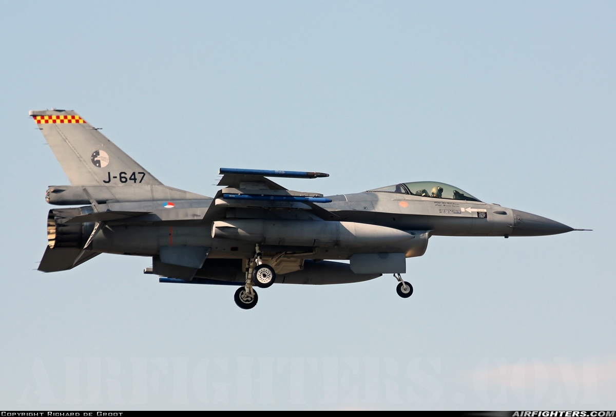 Netherlands - Air Force General Dynamics F-16AM Fighting Falcon J-647 at Uden - Volkel (UDE / EHVK), Netherlands