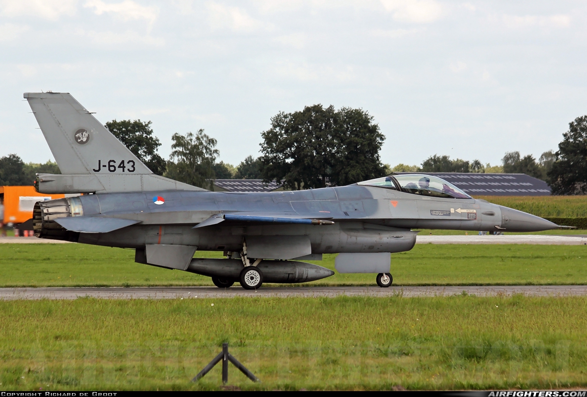 Netherlands - Air Force General Dynamics F-16AM Fighting Falcon J-643 at Uden - Volkel (UDE / EHVK), Netherlands