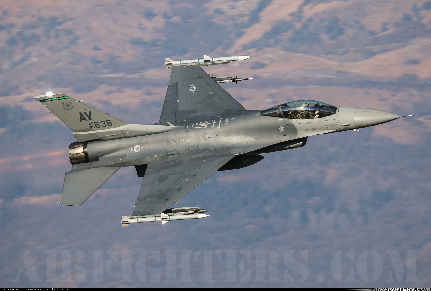 USA - Air Force General Dynamics F-16C Fighting Falcon 88-0535 at Aviano (- Pagliano e Gori) (AVB / LIPA), Italy