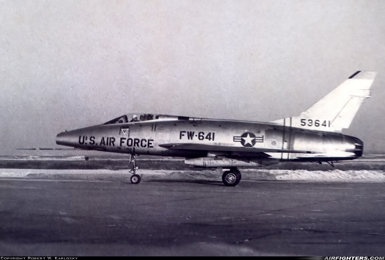 USA - Air Force North American F-100D Super Sabre 55-3641 at Osan (K-55) (OSN / RKSO), South Korea