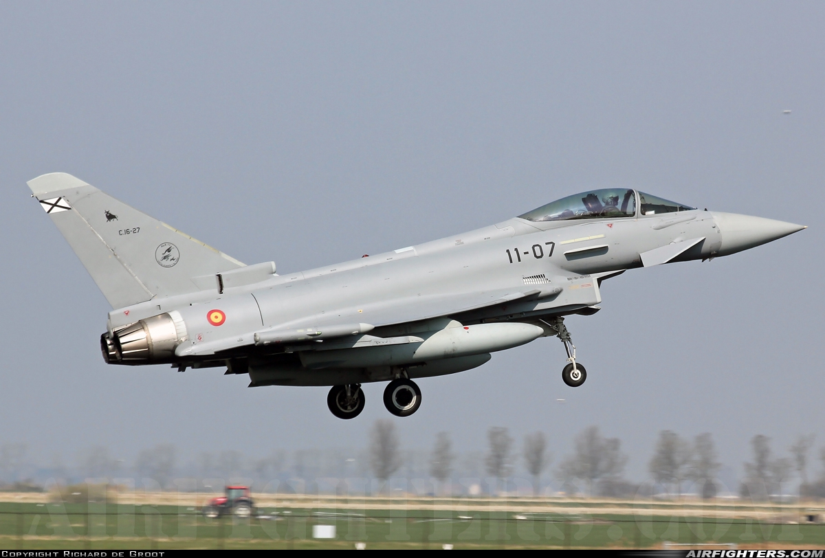 Spain - Air Force Eurofighter C-16 Typhoon (EF-2000S) C.16-27 at Leeuwarden (LWR / EHLW), Netherlands