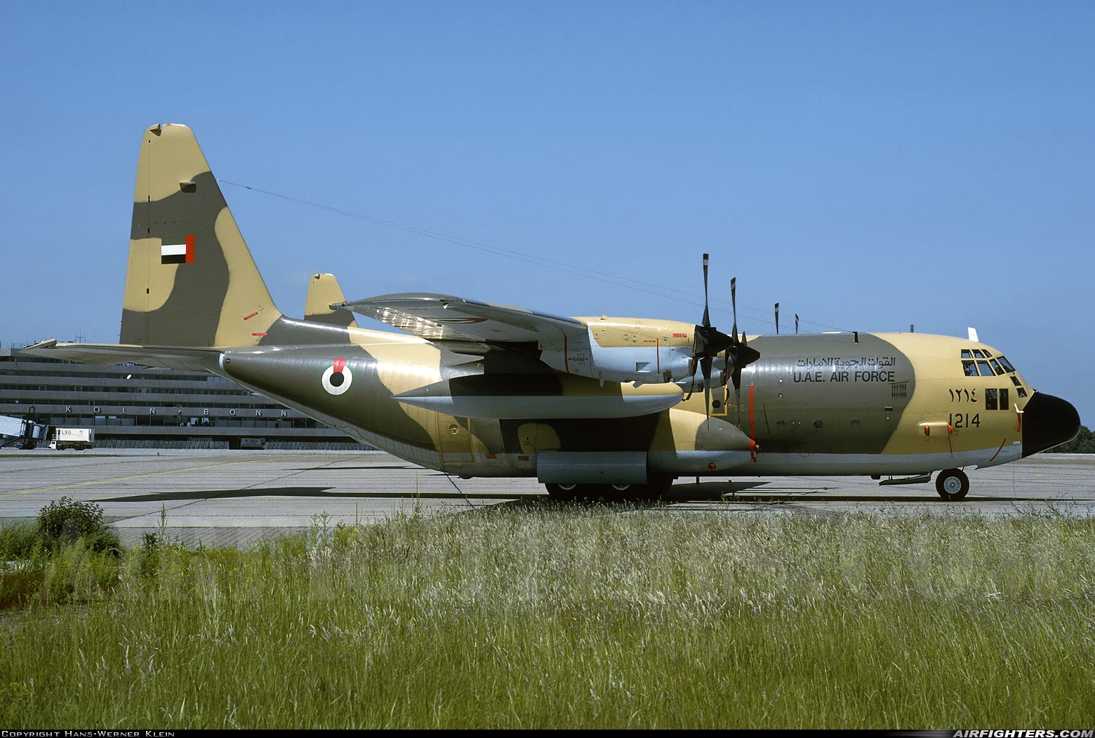 United Arab Emirates - Air Force Lockheed C-130H Hercules (L-382) 1214 at Cologne / Bonn (- Konrad Adenauer / Wahn) (CGN / EDDK), Germany