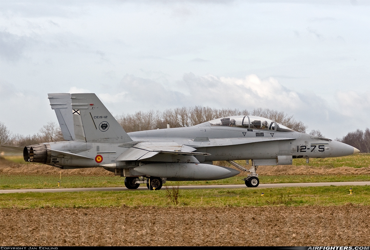 Spain - Air Force McDonnell Douglas CE-15 Hornet (EF-18B+) CE.15-12 at Florennes (EBFS), Belgium