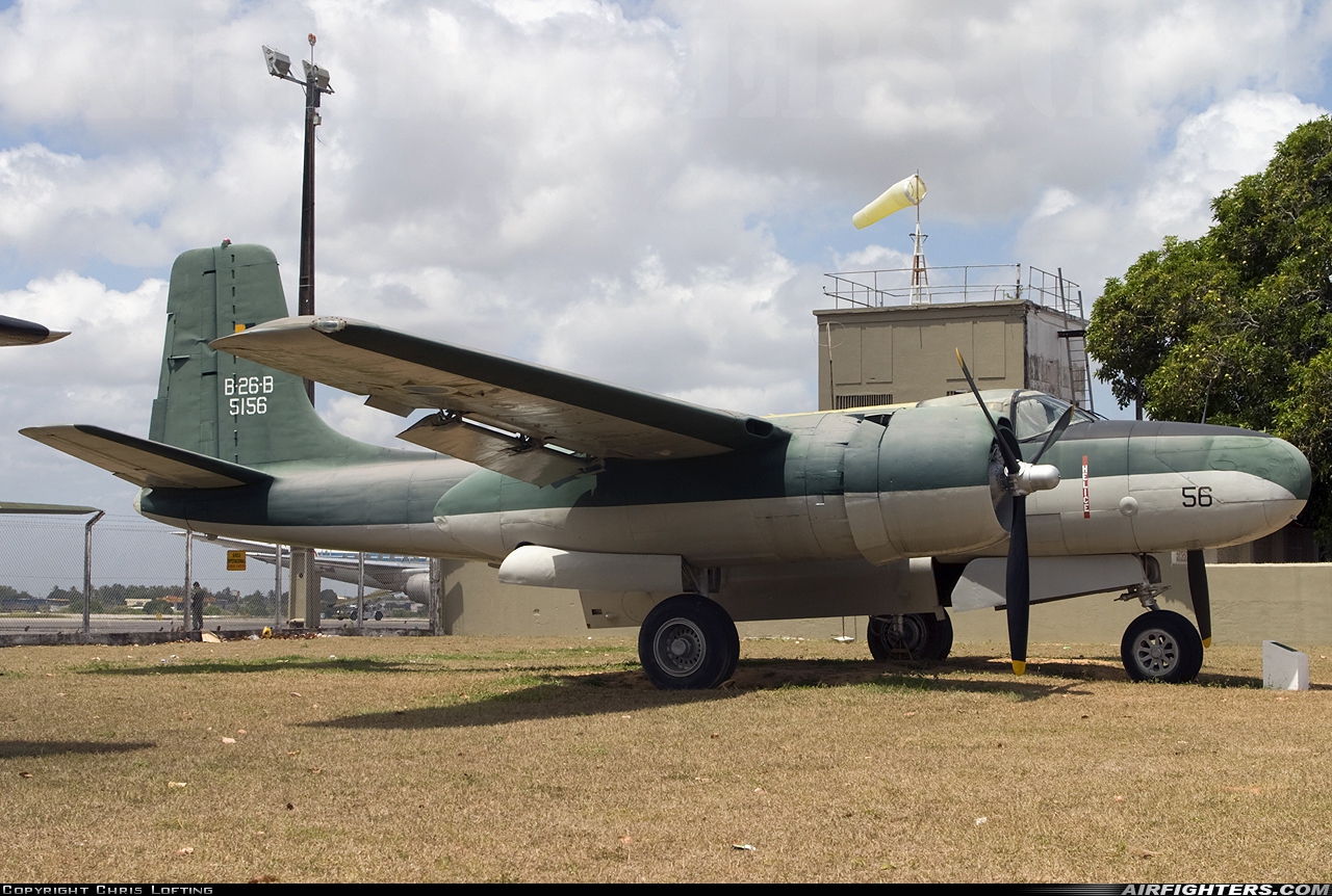 Brazil - Air Force Douglas A-26B Invader 5156 at Natal - Augusto Severo (NAT / SBNT), Brazil