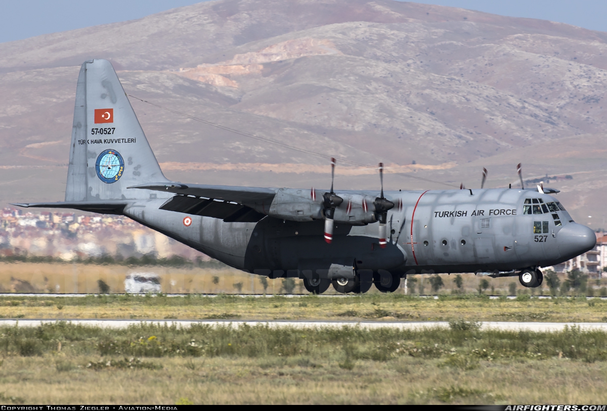 Türkiye - Air Force Lockheed C-130B Hercules (L-282) 57-0527 at Konya (KYA / LTAN), Türkiye