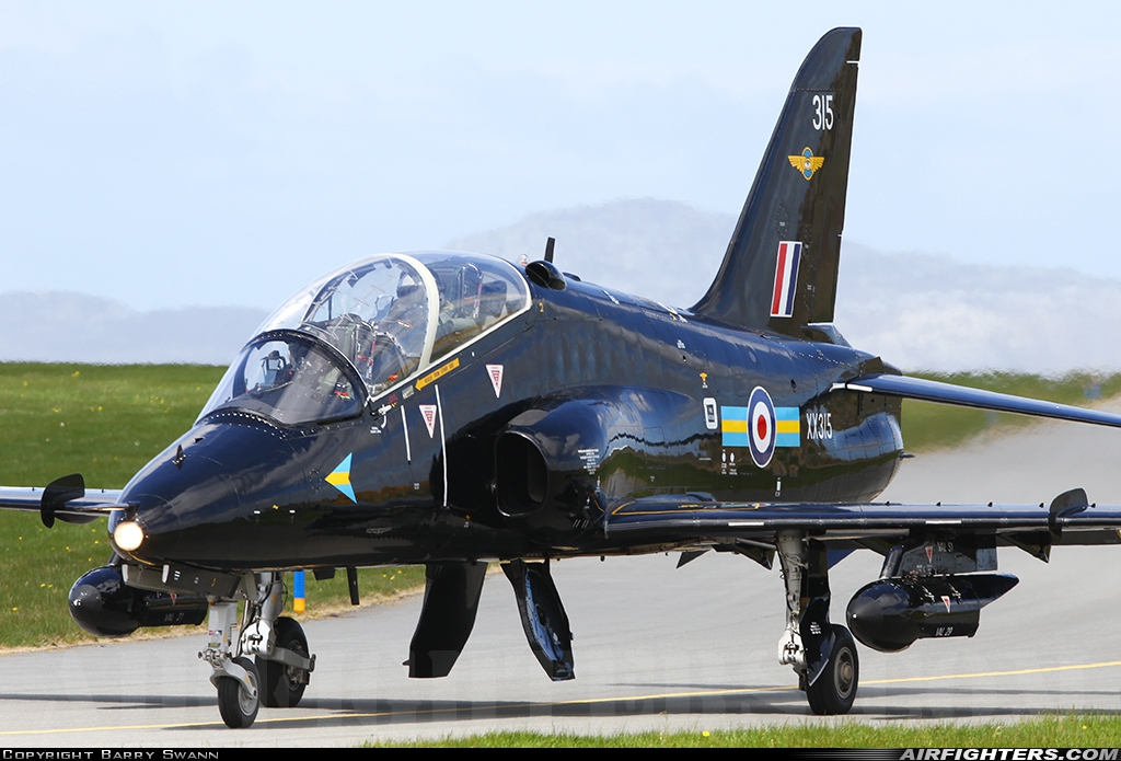 UK - Air Force British Aerospace Hawk T.1A XX315 at Valley (EGOV), UK