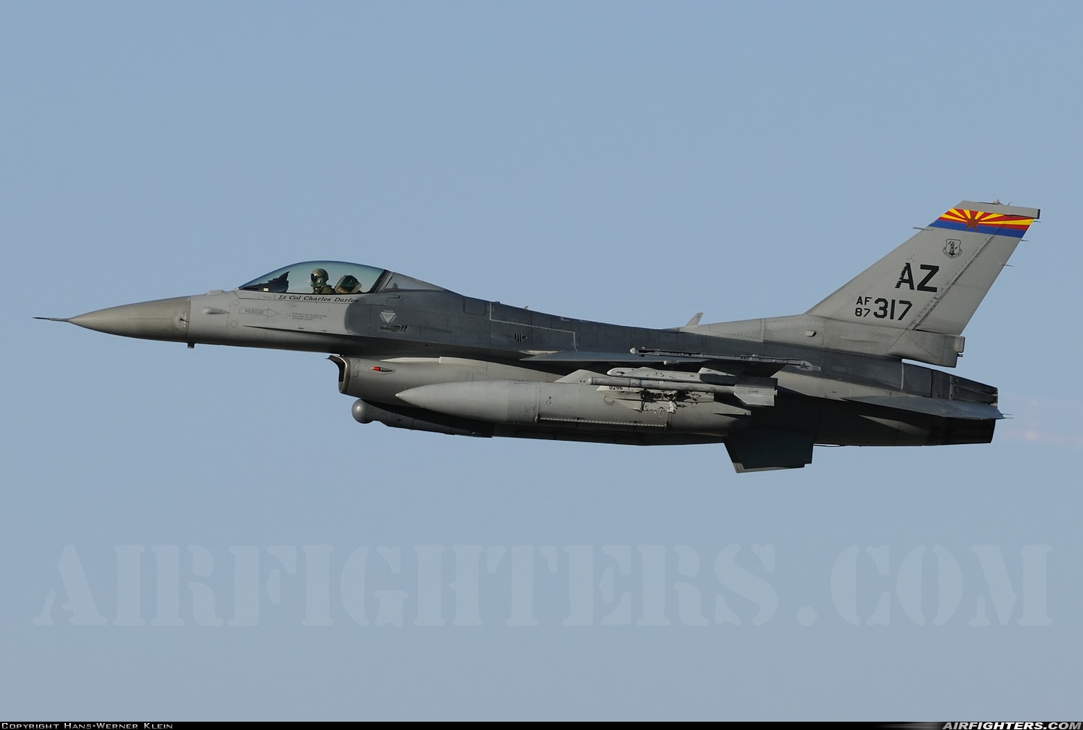 USA - Air Force General Dynamics F-16C Fighting Falcon 87-0317 at Tucson - Int. (TUS / KTUS), USA