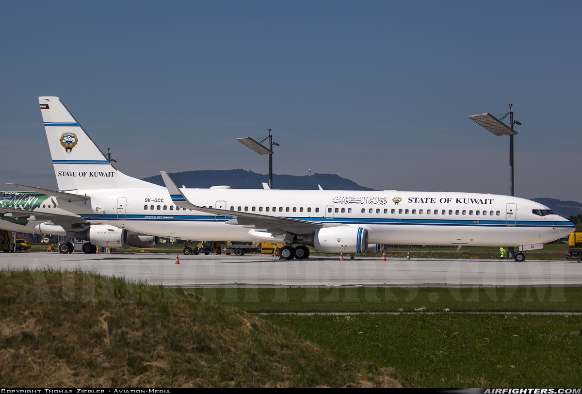 Kuwait - Goverment Boeing 737-9BQ/ER BBJ3 9K-GCC at Salzburg - W.A. Mozart (Maxglan) (SZG / LOWS), Austria