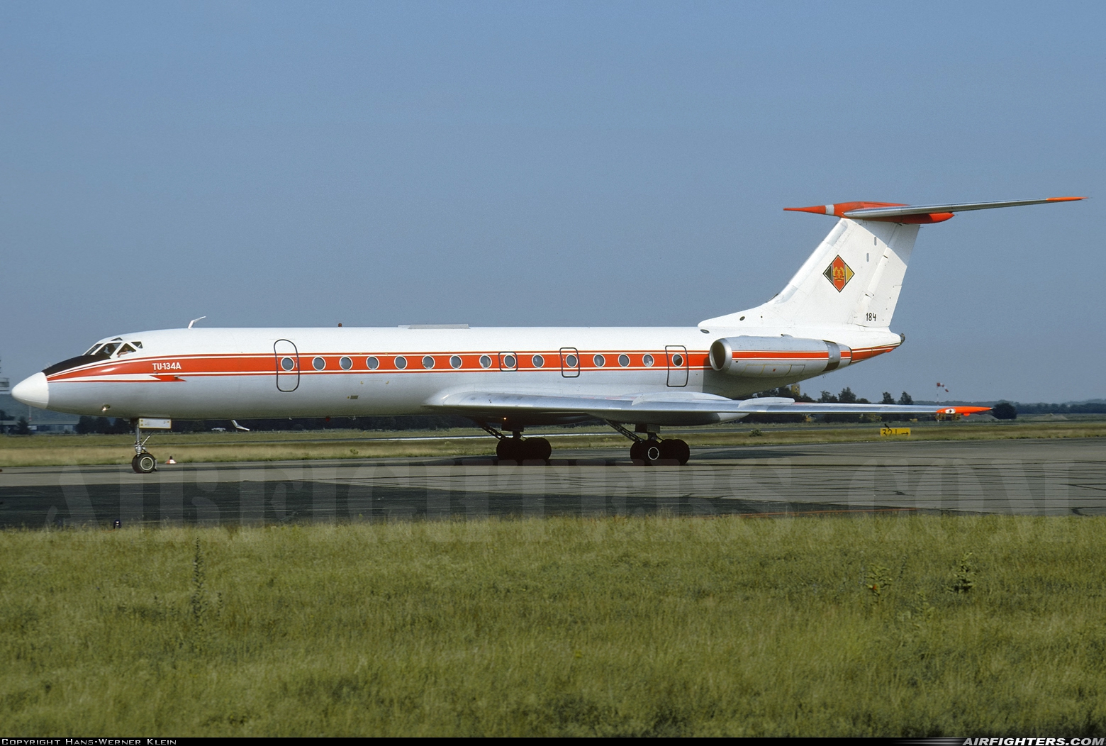 East Germany - Air Force Tupolev Tu-134A 11+11 at Cologne / Bonn (- Konrad Adenauer / Wahn) (CGN / EDDK), Germany