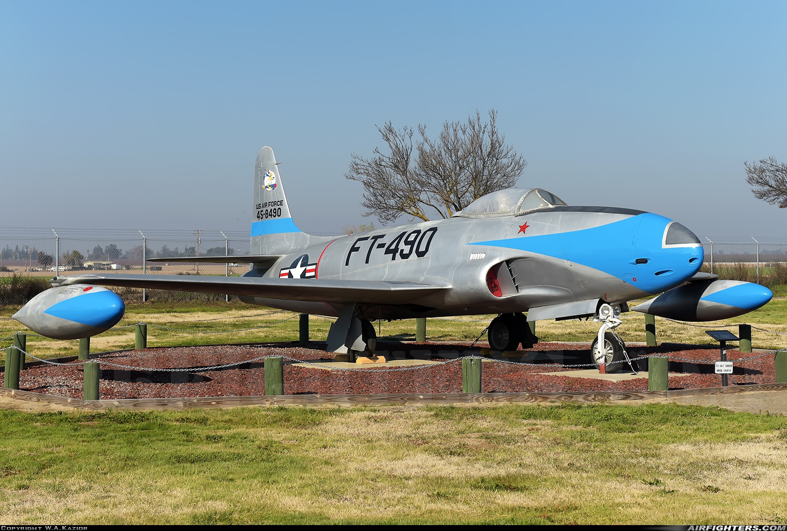 USA - Air Force Lockheed P-80B Shooting Star 45-8490 at Atwater (Merced) - Castle (AFB) (MER / KMER), USA