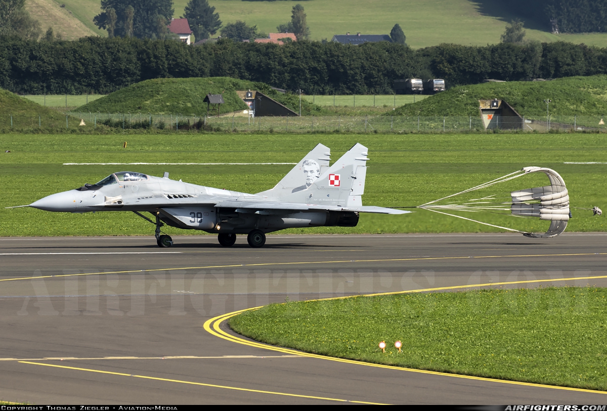 Poland - Air Force Mikoyan-Gurevich MiG-29A (9.12A) 38 at Zeltweg (LOXZ), Austria