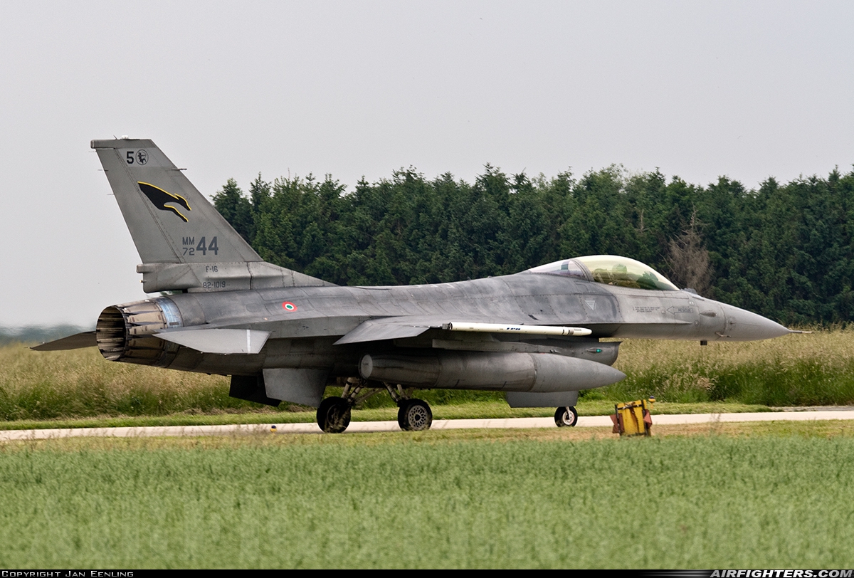 Italy - Air Force General Dynamics F-16A/ADF Fighting Falcon MM7244 at Florennes (EBFS), Belgium