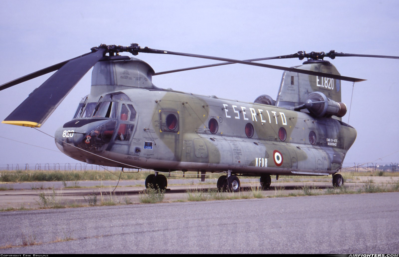 Italy - Army Boeing Vertol CH-47C Chinook MM80842 at Viterbo (LIRV), Italy