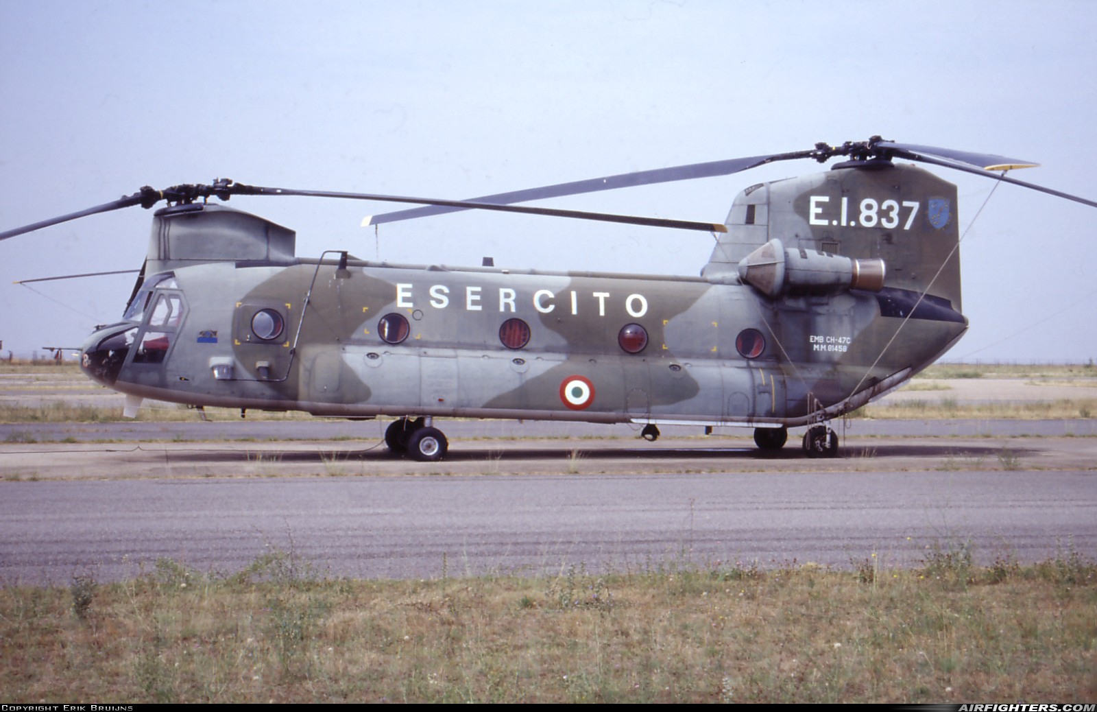 Italy - Army Boeing Vertol CH-47C Chinook MM81458 at Viterbo (LIRV), Italy