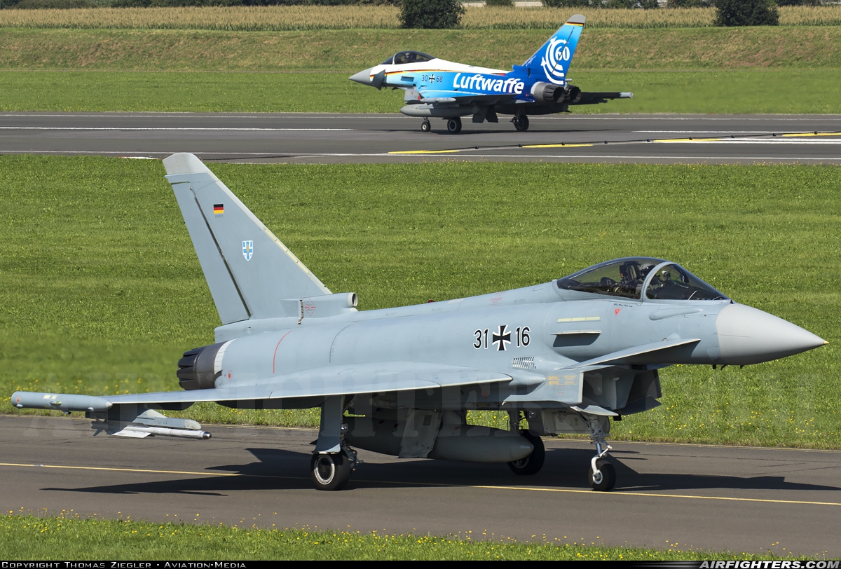 Germany - Air Force Eurofighter EF-2000 Typhoon S 31+16 at Zeltweg (LOXZ), Austria