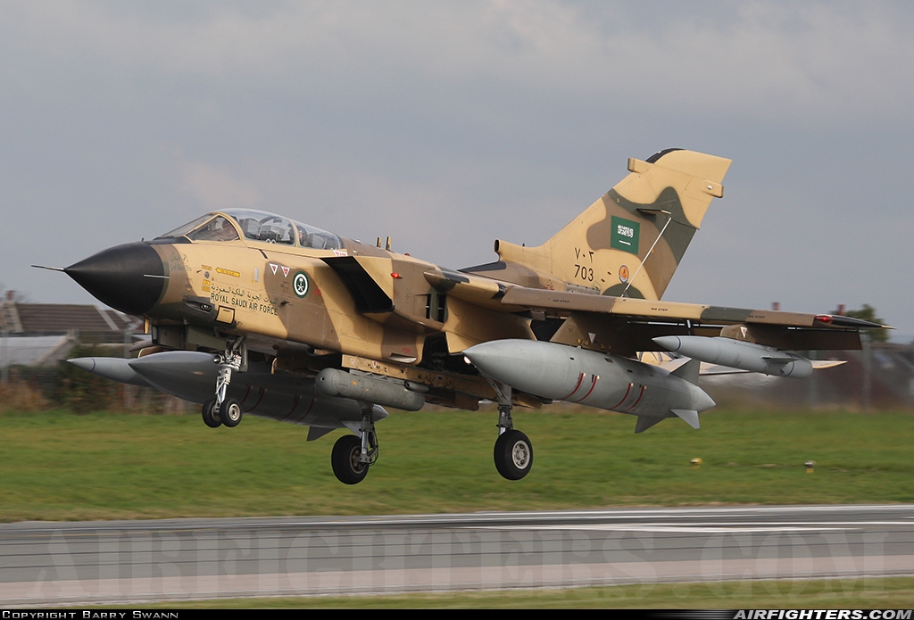 Saudi Arabia - Air Force Panavia Tornado IDS 703 at Warton (EGNO), UK
