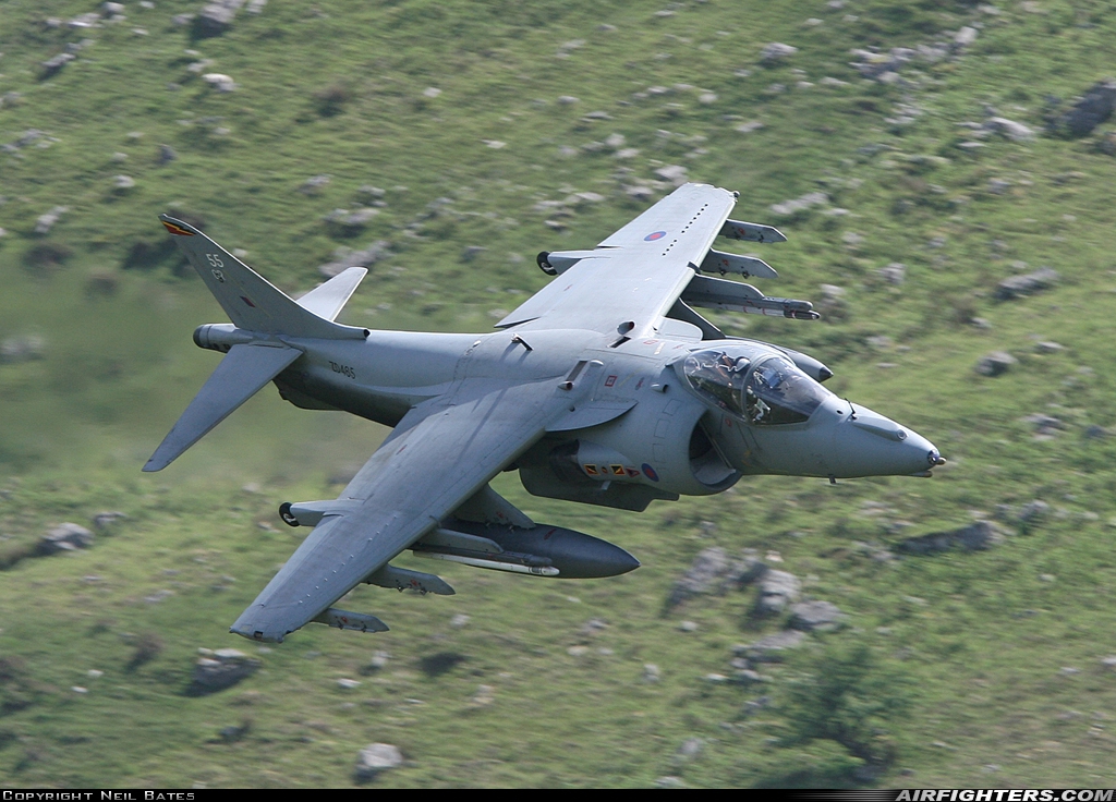 UK - Air Force British Aerospace Harrier GR.7A ZD465 at Off-Airport - Machynlleth Loop Area, UK