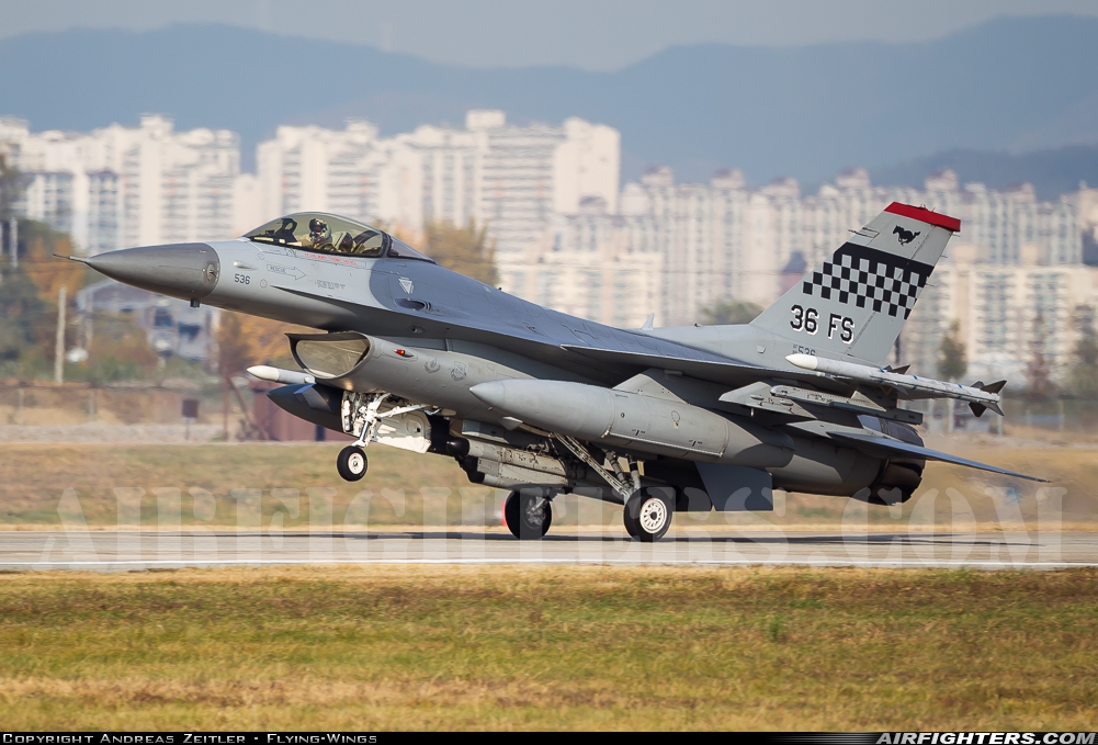USA - Air Force General Dynamics F-16C Fighting Falcon 88-0536 at Osan (K-55) (OSN / RKSO), South Korea