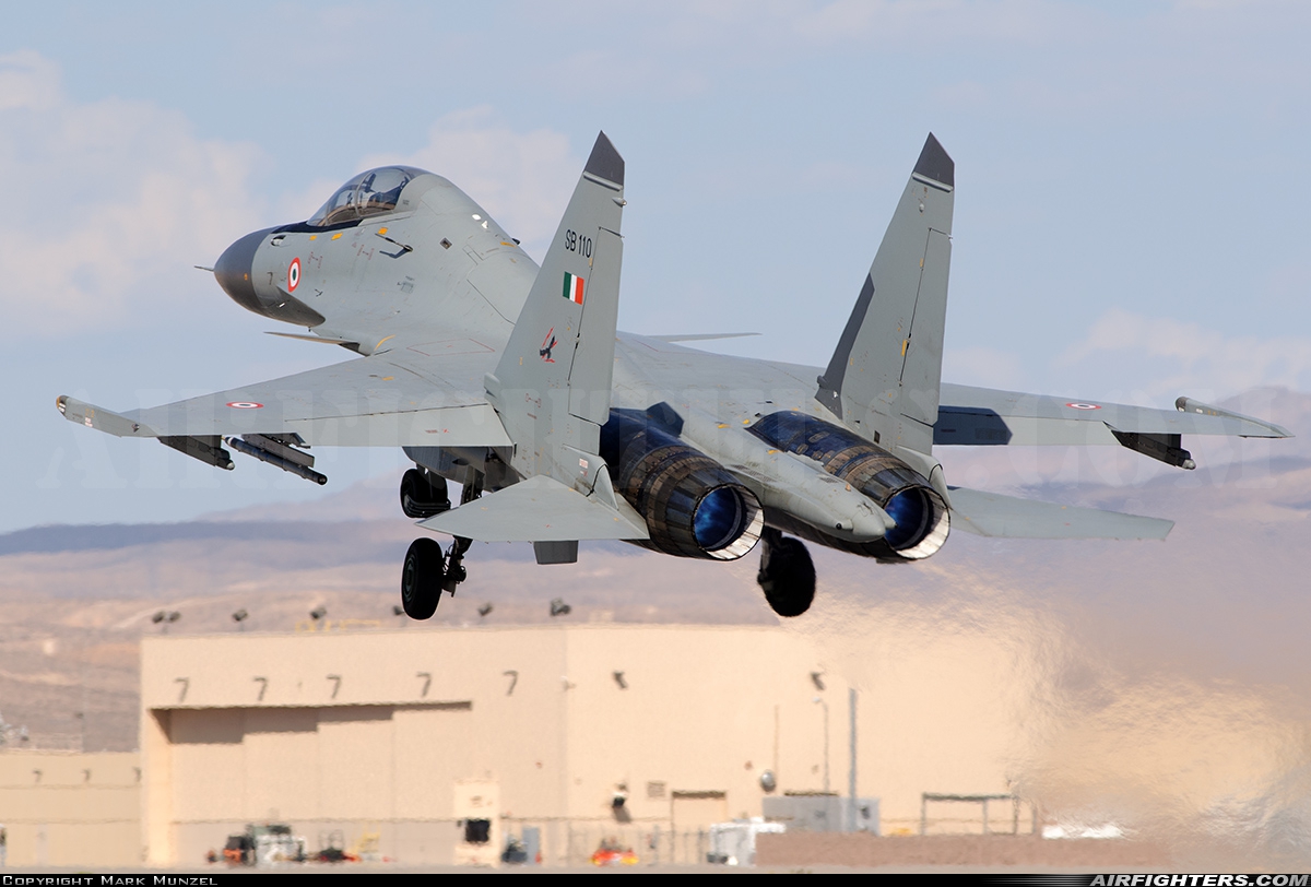 India - Air Force Sukhoi Su-30MKI Flanker SB110 at Las Vegas - Nellis AFB (LSV / KLSV), USA