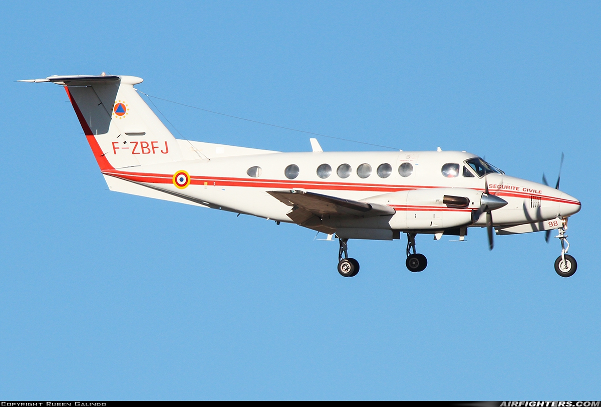 France - Securite Civile Beech Super King Air B200 F-ZBFJ at Madrid - Torrejon (TOJ / LETO), Spain