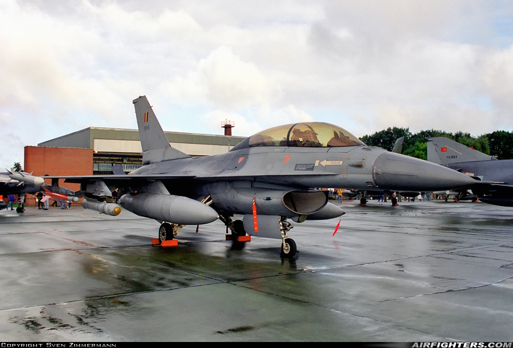 Belgium - Air Force General Dynamics F-16BM Fighting Falcon FB-15 at Hopsten (Rheine -) (ETNP), Germany