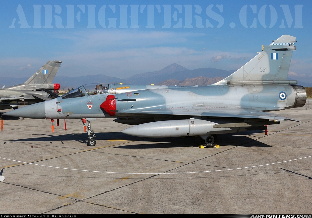 Greece - Air Force Dassault Mirage 2000-5EG 551 at Larissa (LRA / LGLR), Greece