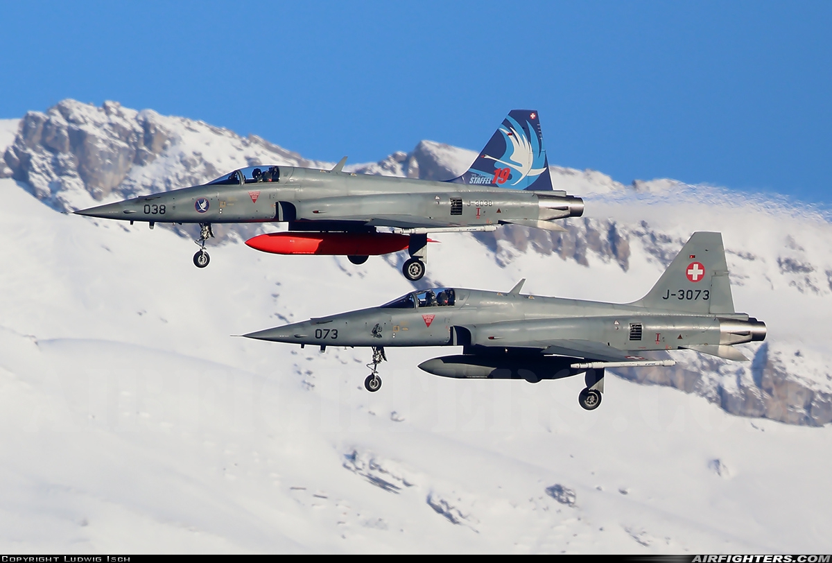 Switzerland - Air Force Northrop F-5E Tiger II J-3073 at Sion (- Sitten) (SIR / LSGS / LSMS), Switzerland