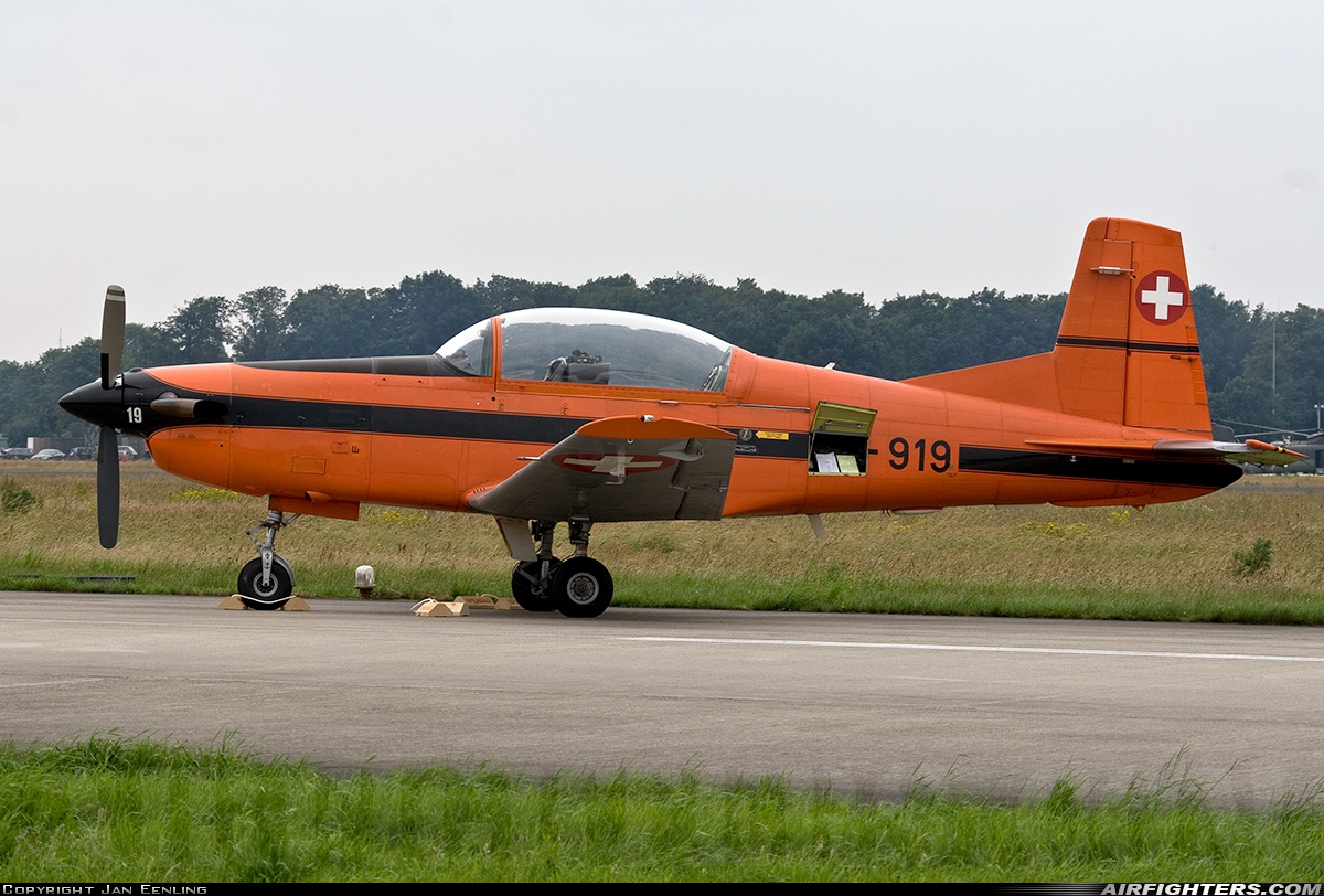 Switzerland - Air Force Pilatus PC-7 Turbo Trainer A-919 at Uden - Volkel (UDE / EHVK), Netherlands
