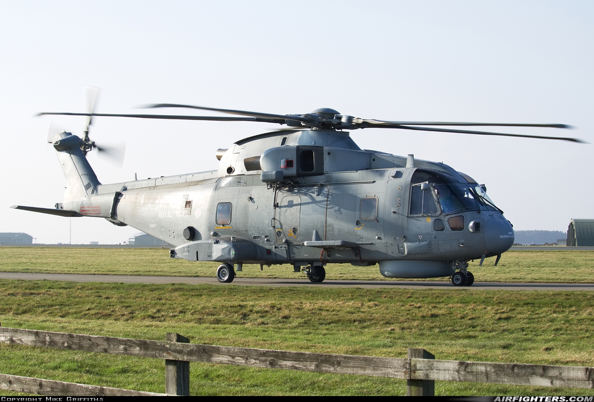 UK - Navy AgustaWestland Merlin HM1 (Mk111) ZH827 at Valley (EGOV), UK