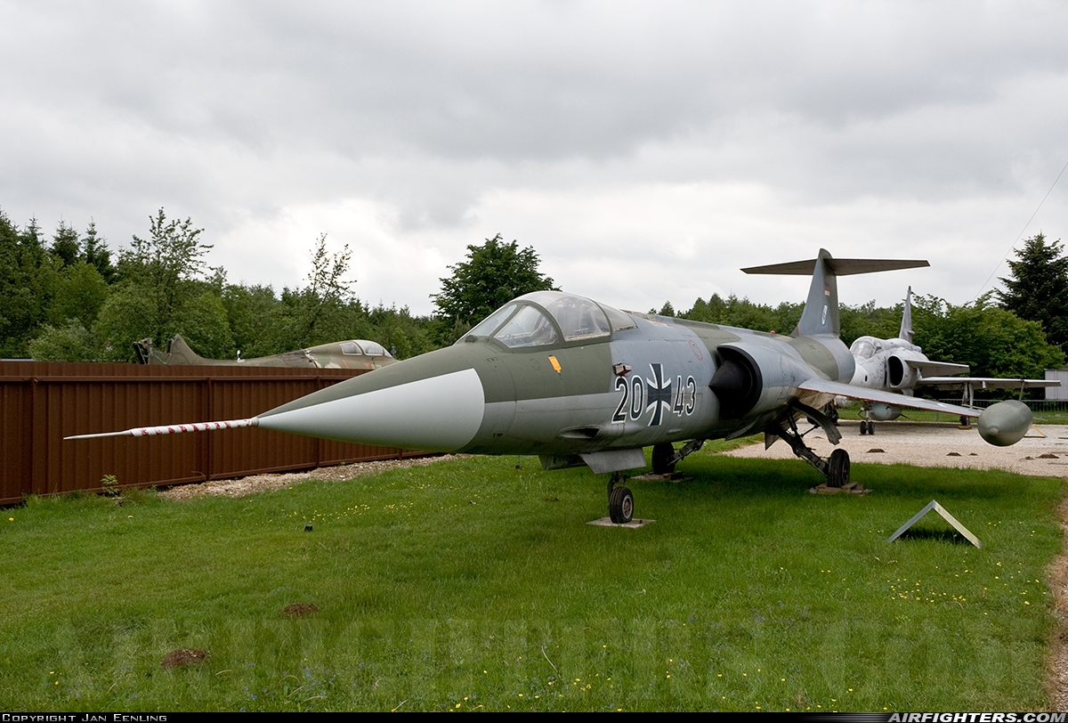 Germany - Air Force Lockheed F-104G Starfighter 20+43 at Off-Airport - Hermeskeil, Germany