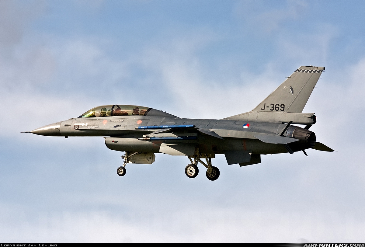 Netherlands - Air Force General Dynamics F-16BM Fighting Falcon J-369 at Leeuwarden (LWR / EHLW), Netherlands