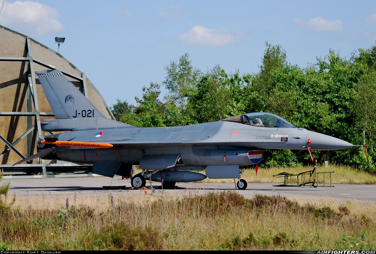 Netherlands - Air Force General Dynamics F-16AM Fighting Falcon J-021 at Karup (KRP / EKKA), Denmark
