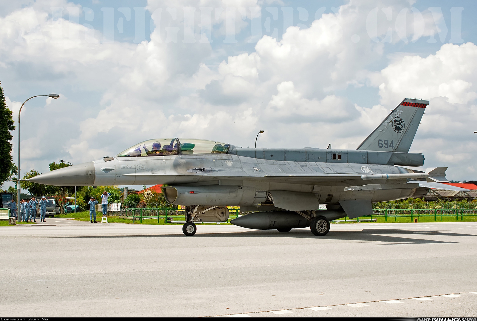 Singapore - Air Force General Dynamics F-16D Fighting Falcon 96-5029 at Off-Airport - Lim Chu Kang Road, Singapore
