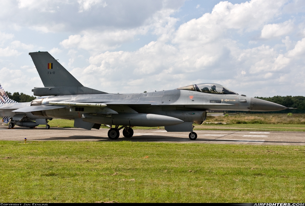 Belgium - Air Force General Dynamics F-16AM Fighting Falcon FA-111 at Kleine Brogel (EBBL), Belgium