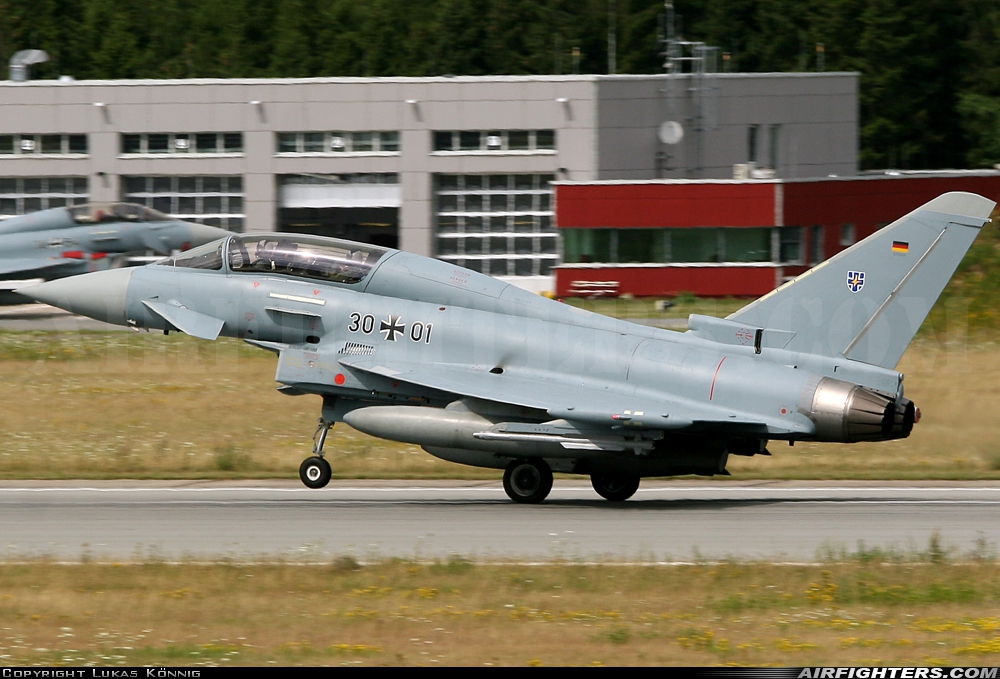 Germany - Air Force Eurofighter EF-2000 Typhoon T 30+01 at Rostock - Laage (RLG / ETNL), Germany