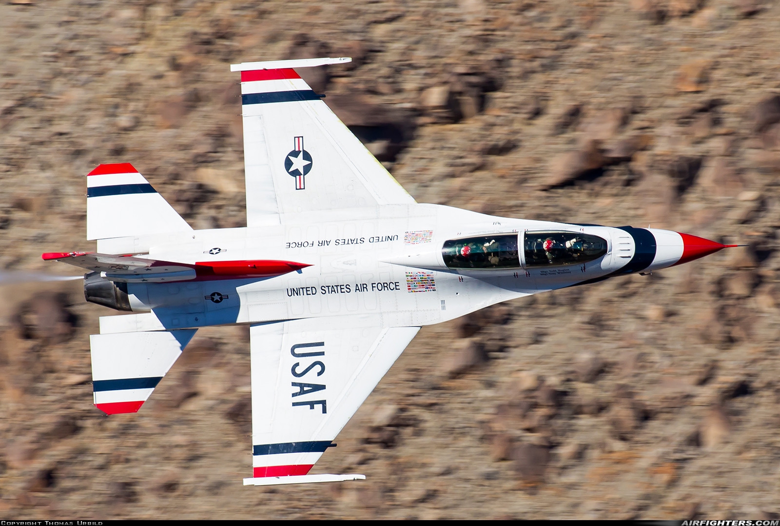 USA - Air Force General Dynamics F-16C Fighting Falcon 92-3896 at Off-Airport - Rainbow Canyon area, USA